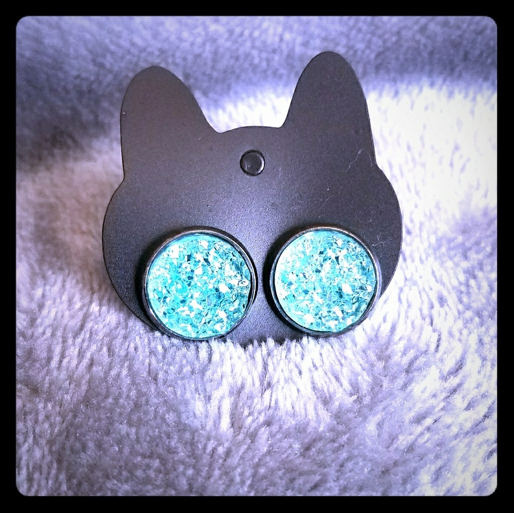 Druzy style earrings